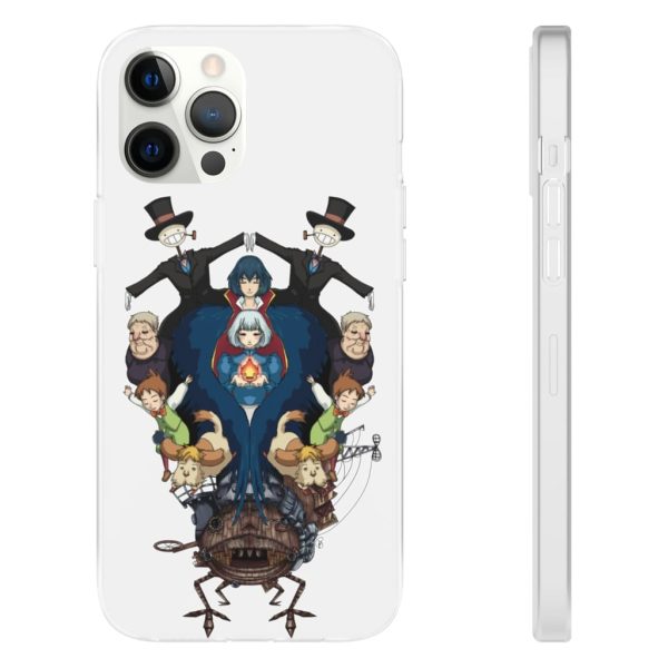 Studio Ghibli Howl's Moving Castle - Howl’s Moving Castle Characters Mirror iPhone Cases-Accessories, Howl's Moving Castle, Phone Case, Studio Ghibli Howl's Moving Castle