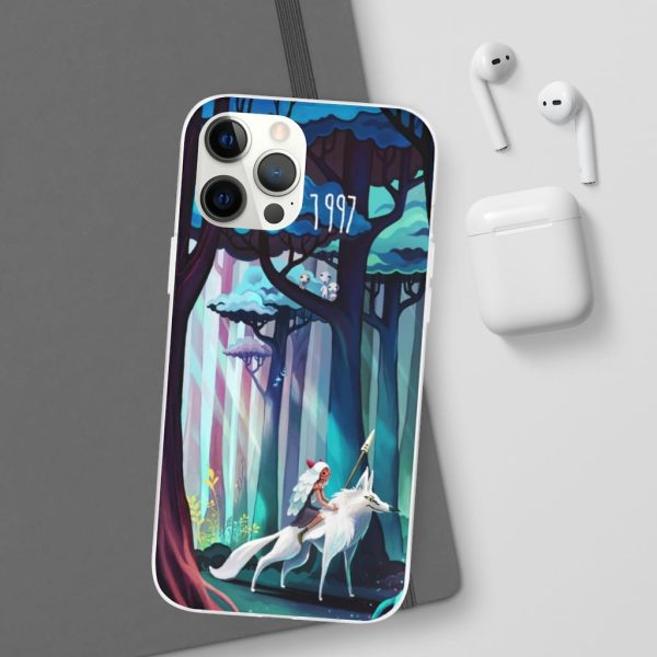 Princess Mononoke - Princess Mononoke 1997 Illustration iPhone Cases-Accessories, Phone Case, princess mononoke