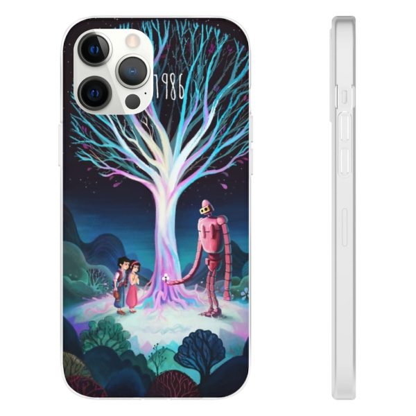 Laputa Castle In The Sky English Cast - Laputa: Castle in The Sky 1986 Illustration iPhone Cases-Accessories, Laputa Castle In The Sky English Cast, Laputa: Castle in the Sky, Phone Case