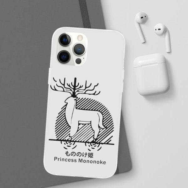 Princess Mononoke Mononoke Hime - Princess Mononoke – Shishigami Line Art iPhone Cases-Accessories, Phone Case, princess mononoke, Princess Mononoke Mononoke Hime