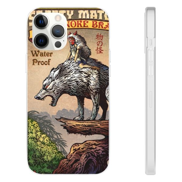 Princess Mononoke Character - Princess Mononoke and The Wolf on Top iPhone Cases-Accessories, Phone Case, princess mononoke, Princess Mononoke Character