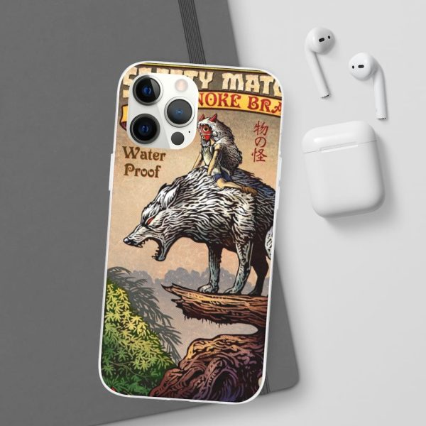 Princess Mononoke Character - Princess Mononoke and The Wolf on Top iPhone Cases-Accessories, Phone Case, princess mononoke, Princess Mononoke Character