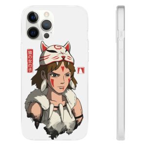 Princess Mononoke Forest Spirit Black - Mononoke The Wolf Girl iPhone Cases-Accessories, Phone Case, princess mononoke, Princess Mononoke Forest Spirit Black