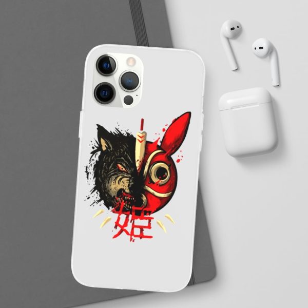 San Princess Mononoke - Princess Mononoke Mask & Wolf iPhone Cases-Accessories, Phone Case, princess mononoke, San Princess Mononoke