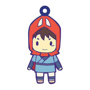 Studio Ghibli Princess Mononoke - Princess Mononoke – Ashitaka Chibi Keychain-Accessories, Keychain, princess mononoke, Studio Ghibli Princess Mononoke