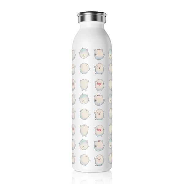 The Boy And The Heron Dub - Warawara Chibi Fanart Slim Water Bottle-House Decor, The Boy and the Heron, The Boy And The Heron Dub, Water Bottle