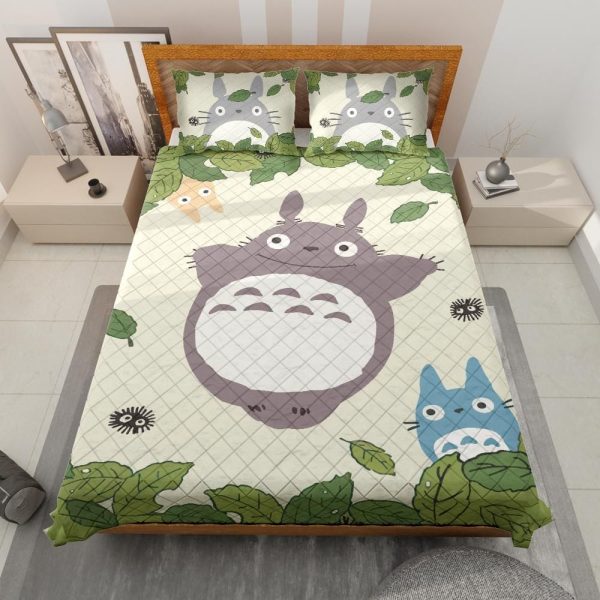 Japanese Totoro Plush - Totoro and Friends Quilt Bedding Set-Bed Set, House Decor, Japanese Totoro Plush, My Neighbor Totoro