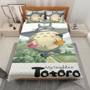 My Neighbor Totoro Poster - Totoro Spinning Quilt Bedding Set-Bed Set, House Decor, My Neighbor Totoro, My Neighbor Totoro Poster