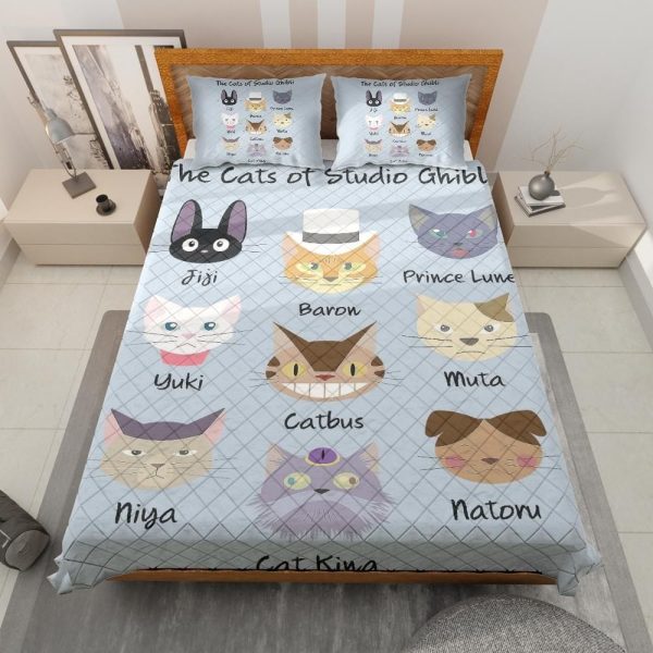 Totoro Ramen - The Cat of Studio Ghibli Quilt Bedding Set-Bed Set, House Decor, Kiki's Delivery Service, My Neighbor Totoro, Totoro Ramen