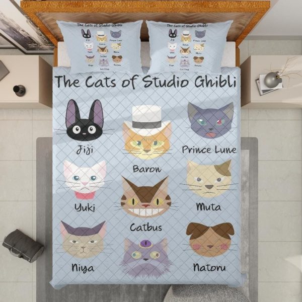 Totoro Ramen - The Cat of Studio Ghibli Quilt Bedding Set-Bed Set, House Decor, Kiki's Delivery Service, My Neighbor Totoro, Totoro Ramen