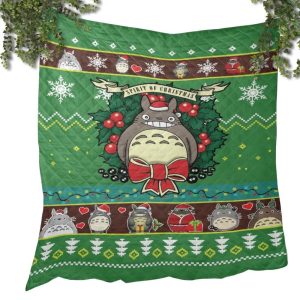 My Neighbor Totoro Satsuki - My Neighbor Totoro Green Christmas Quilt Blanket-Bed Set, House Decor, My Neighbor Totoro, My Neighbor Totoro Satsuki