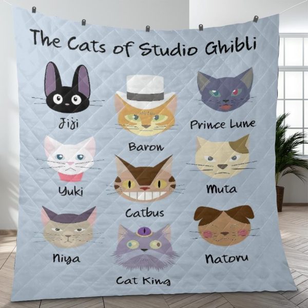 Totoro Poster - The Cat of Studio Ghibli Quilt Blanket-Bed Set, House Decor, Kiki's Delivery Service, My Neighbor Totoro, Totoro Poster