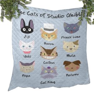 Totoro Poster - The Cat of Studio Ghibli Quilt Blanket-Bed Set, House Decor, Kiki's Delivery Service, My Neighbor Totoro, Totoro Poster