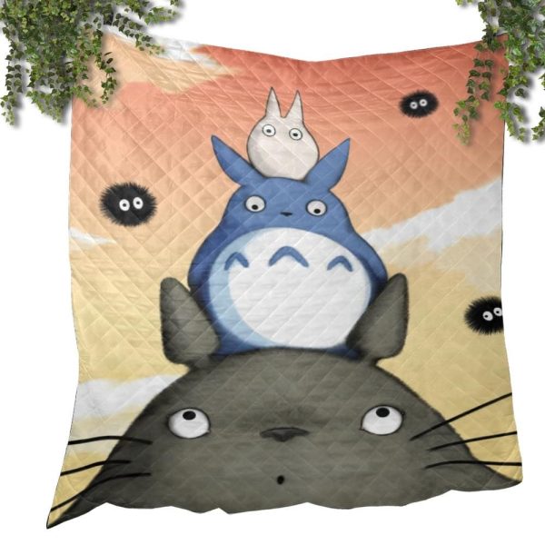 My Neighbor Totoro Backpack - Totoro Family Quilt Blanket-Bed Set, House Decor, My Neighbor Totoro, My Neighbor Totoro Backpack