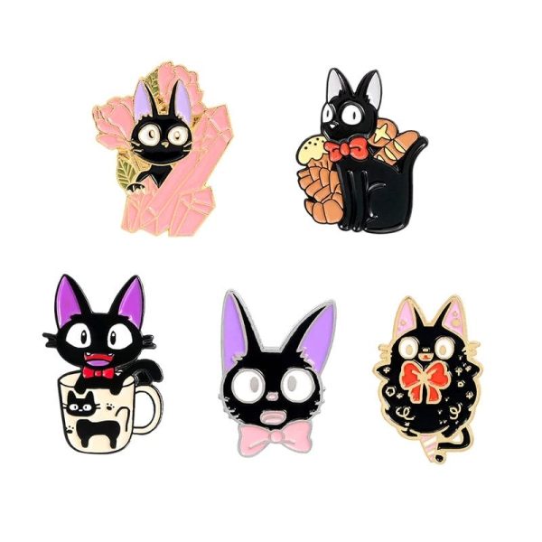 Kiki's Delivery Service Characters - Kiki’s Delivery Service Jiji Badge Pin Collection-Accessories, Figure, Kiki's Delivery Service, Kiki's Delivery Service Characters, Other