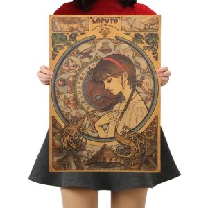 Ghibli Laputa Castle In The Sky - Laputa: Castle in the Sky Classic Kraft Paper Poster-Ghibli Laputa Castle In The Sky, House Decor, Laputa: Castle in the Sky, Other, Poster