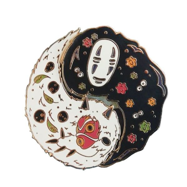 Chihiro Spirited Away - Ghibli Studio Cute Badge Pins 30mm-Accessories, Bags, Chihiro Spirited Away, kaonashi, no face, Other