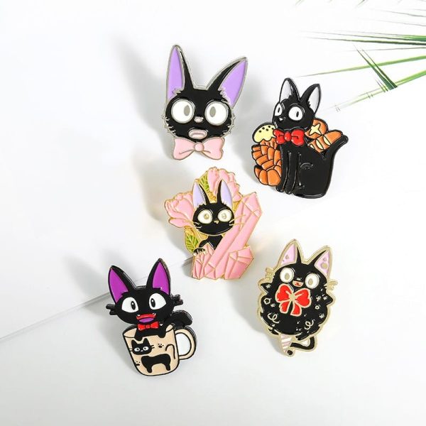 Kiki's Delivery Service Characters - Kiki’s Delivery Service Jiji Badge Pin Collection-Accessories, Figure, Kiki's Delivery Service, Kiki's Delivery Service Characters, Other