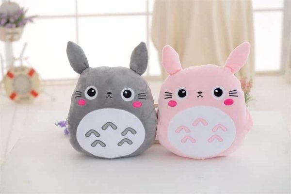 My Neighbour Totoro Cast - My Neighbor Totoro Hand Warmer Plush Pillow With Coloring Blanket-My Neighbor Totoro, My Neighbour Totoro Cast, Plushies