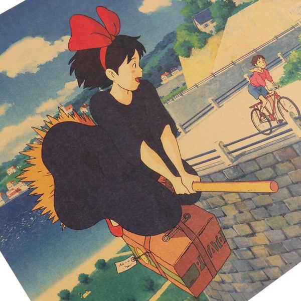 Kiki's Delivery Service Ursula - Kiki’s Delivery Service Kraft Paper Vintage Poster-House Decor, Kiki's Delivery Service, Kiki's Delivery Service Ursula, Other, Poster