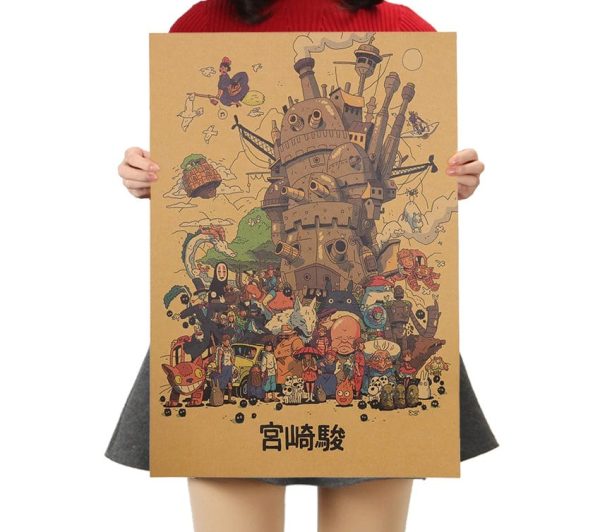 Tom Totoro Concrete Atlantic City - Ghibli Characters Vintage Poster-House Decor, My Neighbor Totoro, Other, Poster, princess mononoke, Spirited Away, Tom Totoro Concrete Atlantic City