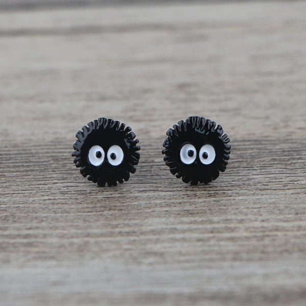 Spirited Away Movie - My Neighbor Totoro & Fairy Dust Stud Earrings-Accessories, Earrings, My Neighbor Totoro, Other, Satsuki Totoro, Soot Sprites, Spirited Away, Spirited Away Movie