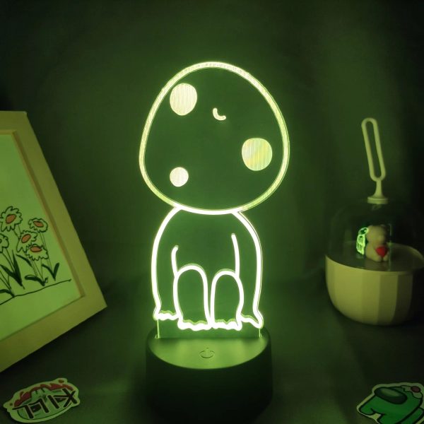 Princess Mononoke San - Princess Mononoke Kodama 3D LED Light Multi-Color Changing-Figure, House Decor, Other, princess mononoke, Princess Mononoke San