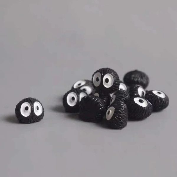 Totoro Soot Gremlins - 10pcs Mini Fairy Dust Briquettes Figure-House Decor, My Neighbor Totoro, Other, Spirited Away, Totoro Soot Gremlins, Toy Figure