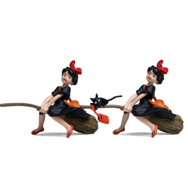 Kiki's Delivery Service Cosplay - Kiki Sit On The Broom Flying With Radio Action Figure-Figure, House Decor, Kiki's Delivery Service, Kiki's Delivery Service Cosplay, Other, Toy Figure