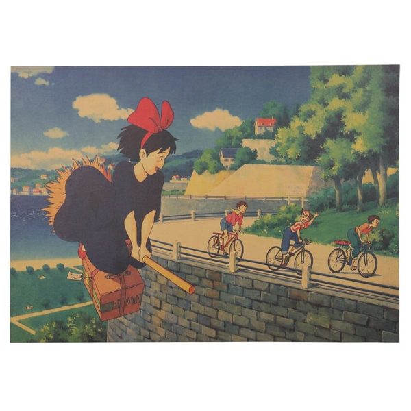 Kiki's Delivery Service Ursula - Kiki’s Delivery Service Kraft Paper Vintage Poster-House Decor, Kiki's Delivery Service, Kiki's Delivery Service Ursula, Other, Poster