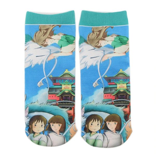 Spirited Away Train - Spirited Away Short Socks Freesize 3 Styles-Accessories, Other, sock, Spirited Away, Spirited Away Train