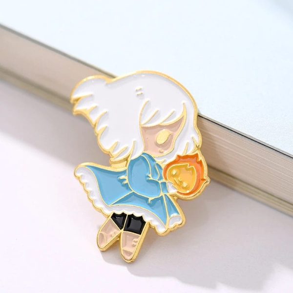 Howl's Moving Castle Movie Cast - Howl’s Moving Castle – Kawaii Chibi Sophie And Howl Badge Pin-Accessories, Howl's Moving Castle, Howl's Moving Castle Movie Cast, Other