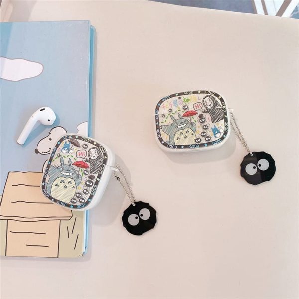 Soot Balls Totoro - Cute Totoro And No Face Airpods Case For Airpods 1 2 3 Pro-Accessories, Airpods, My Neighbor Totoro, Other, Soot Balls Totoro, Spirited Away