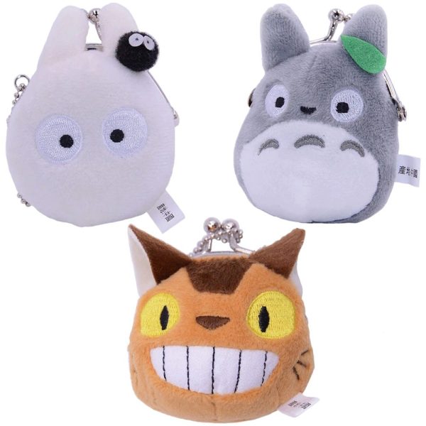 My Neighbor Totoro - Totoro and Catbus Plush Kawaii Coin Purse-Bags, Key Chain, My Neighbor Totoro, Other, Plushies