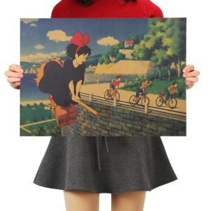 Kiki's Delivery Service Ursula - Kiki’s Delivery Service Kraft Paper Vintage Poster-House Decor, Kiki's Delivery Service, Kiki's Delivery Service Ursula, Other, Poster