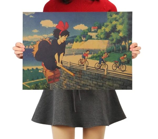 Kiki's Delivery Service Ursula - Kiki’s Delivery Service Kraft Paper Vintage Poster-House Decor, Kiki's Delivery Service, Kiki's Delivery Service Ursula, Other, Poster