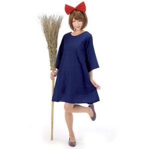 Kiki's Delivery Service Book - Kiki’s Delivery Service Dress and Head Wear Set Cosplay Costumes-Apparel, Cosplay, Costume, Kiki's Delivery Service, Kiki's Delivery Service Book, Other