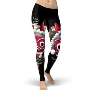 Princess Mononoke Tree Spirits - Princess Mononoke Leggings Style 3-Apparel, princess mononoke, Princess Mononoke Tree Spirits