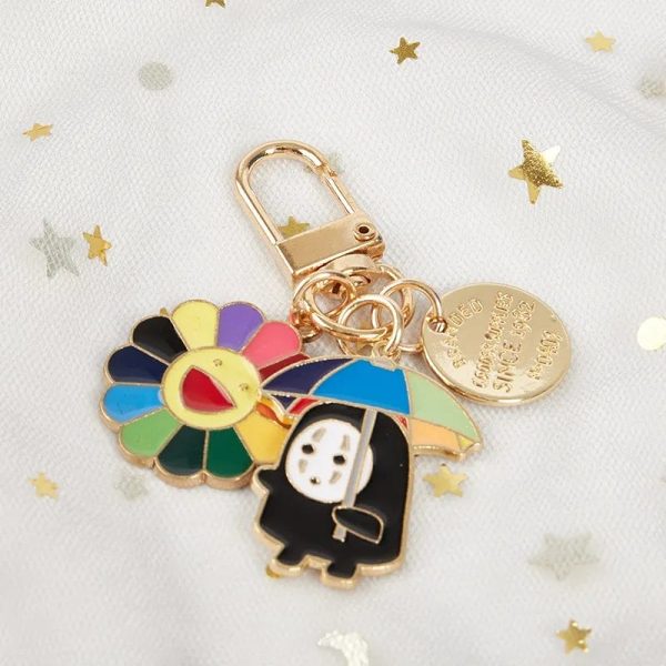 Spirited Away Trailer - Spirited Away Chibi No Face Man Metal Keychain-Accessories, Keychain, no face, Other, Spirited Away, Spirited Away Trailer