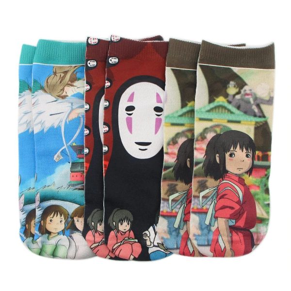 Spirited Away Train - Spirited Away Short Socks Freesize 3 Styles-Accessories, Other, sock, Spirited Away, Spirited Away Train