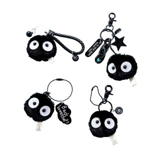 Spirit Away - Spirited Away Soot Sprites Plush Keychain With Accessories-Keychain, Plushies, Spirit Away, Spirited Away