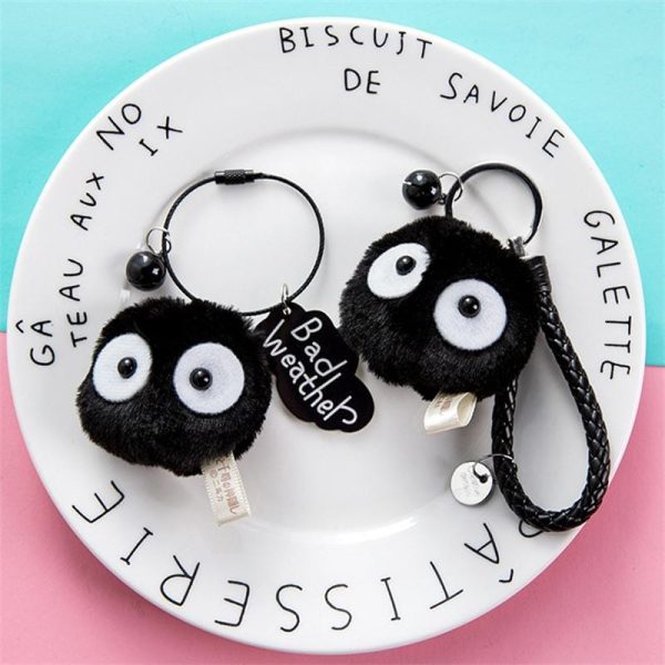 Spirit Away - Spirited Away Soot Sprites Plush Keychain With Accessories-Keychain, Plushies, Spirit Away, Spirited Away