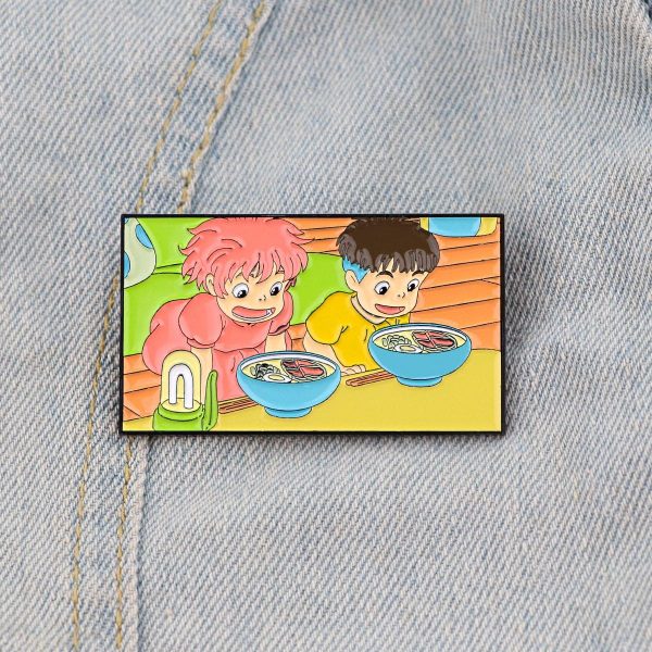 English Ponyo Cast - Ponyo on the Cliff Cute Badge Pin-Accessories, English Ponyo Cast, Other, ponyo