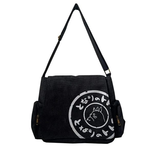 Totoro Soot Sprites - My Neighbor Totoro Canvas Crossbody Messenger Bag Basic Style 2022-Accessories, Bags, My Neighbor Totoro, Other, Totoro Soot Sprites