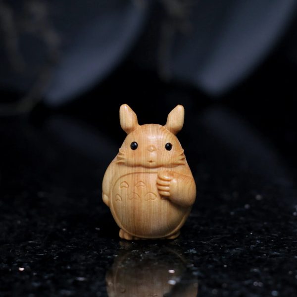 Studio Ghibli Totoro Movie - Miniature Totoro Solid Wood Hand-carved Ornament-House Decor, My Neighbor Totoro, Other, Studio Ghibli Totoro Movie, Toy Figure