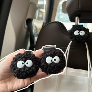 Haku Spirited Away - Cute Soot Sprites Car Seat Back Hook Set 2pcs-Haku Spirited Away, My Neighbor Totoro, Other, Spirited Away, Totoro Shortbread Cookies, Toy Figure