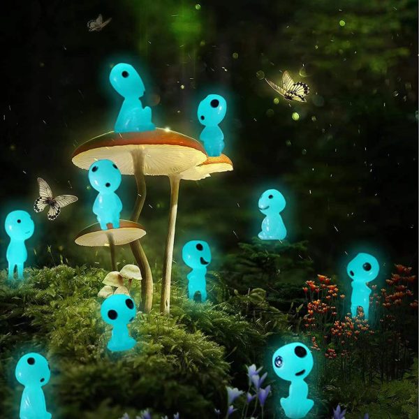 Princess Mononoke Yakul - Princess Mononoke Kodama Tree Spirits Luminous Figures 10pcs/set-Figure, House Decor, Other, princess mononoke, Princess Mononoke Yakul, Toy Figure