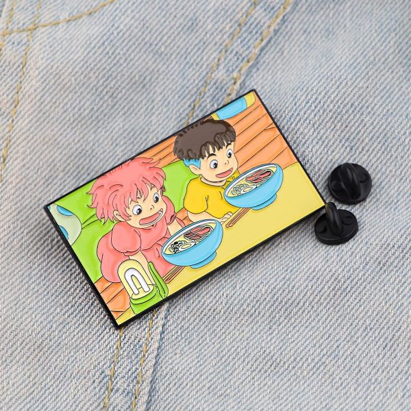 English Ponyo Cast - Ponyo on the Cliff Cute Badge Pin-Accessories, English Ponyo Cast, Other, ponyo