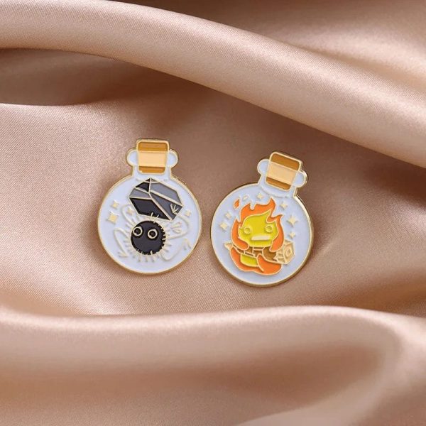 My Totoro - Ghibli Cute Characters Badge Pin Set 5pcs-Accessories, calcifer, Howl's Moving Castle, My Neighbor Totoro, My Totoro, Other