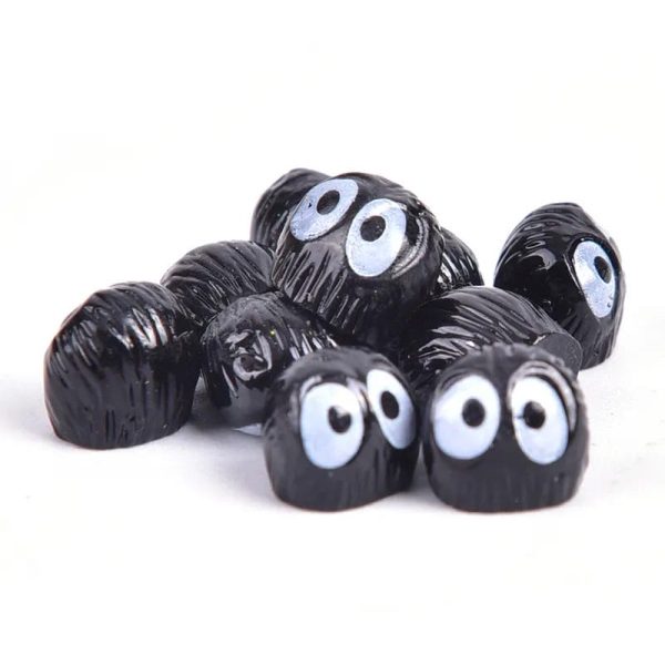 Totoro Soot Gremlins - 10pcs Mini Fairy Dust Briquettes Figure-House Decor, My Neighbor Totoro, Other, Spirited Away, Totoro Soot Gremlins, Toy Figure